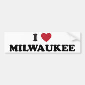 I Love Milwaukee Wisconsin Bumpersticker (Voorkant)