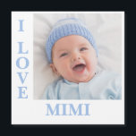 I Love Mimi Typography Photo Magnetic Kaart<br><div class="desc">Sweet-fotokaart met I L-O-V-E Mimi-typografie. Voeg uw eigen foto toe om aan te passen. Zo schattig!</div>