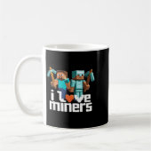 I Love Miners Funny Mining Gamer Xel Ckaxe  Koffiemok (Links)