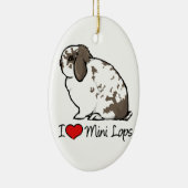 I Love Mini Lop Rabbits Keramisch Ornament (Rechts)