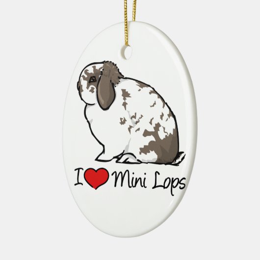 I Love Mini Lop Rabbits Keramisch Ornament (Links)