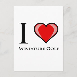 I Love Miniature Golf Briefkaart