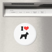 I Love Miniature Schnauzers Magneet (Insitu (Vaatwasser))