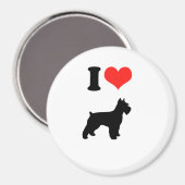 I Love Miniature Schnauzers Magneet (Voorkant / Achterkant)