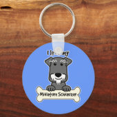 I Love Miniature Schnauzers Sleutelhanger (Voorkant)