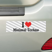I Love Minimal Techno Bumpersticker (Op auto)