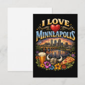 I Love Minneapolis Bedankkaart (Voorkant / Achterkant)