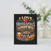 I Love Minneapolis Briefkaart (Staand voorkant)