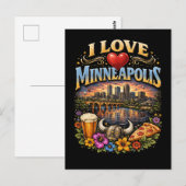 I Love Minneapolis Briefkaart (Voorkant / Achterkant)