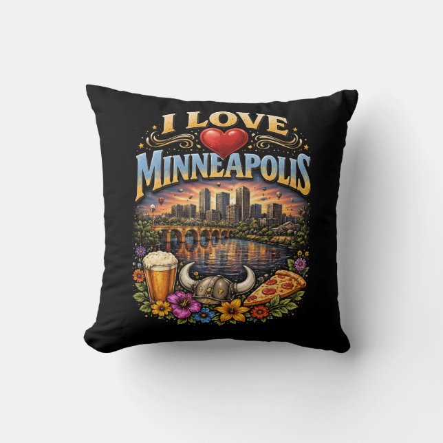 I Love Minneapolis Kussen (Voorkant)