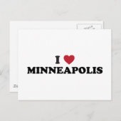 I Love Minneapolis Minnesota Briefkaart (Voorkant / Achterkant)