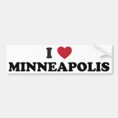 I Love Minneapolis Minnesota Bumpersticker (Voorkant)