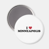 I Love Minneapolis Minnesota Magneet (Voorkant / Achterkant)