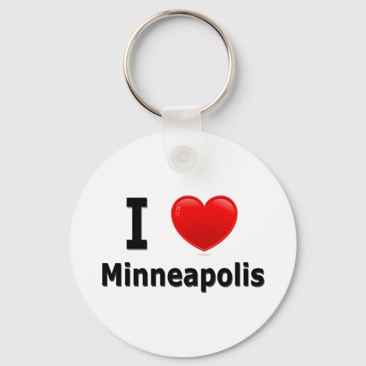 I Love Minneapolis Sleutelhanger (Voorkant)