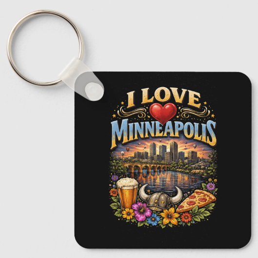 I Love Minneapolis Sleutelhanger (Voorkant)