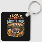 I Love Minneapolis Sleutelhanger (Achterkant)