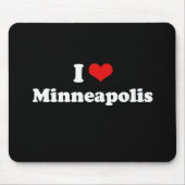 I Love Minneapolis Tshirt White Tshirt Muismat (Voorkant)