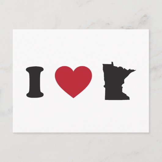 I Love Minnesota Briefkaart (Voorkant)