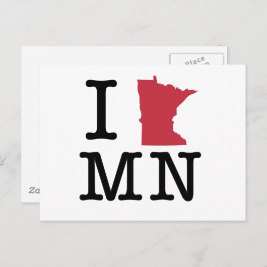 I Love Minnesota Briefkaart (Voorkant / Achterkant)