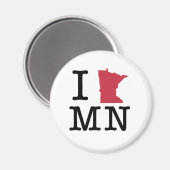 I Love Minnesota Magneet (Voorkant / Achterkant)