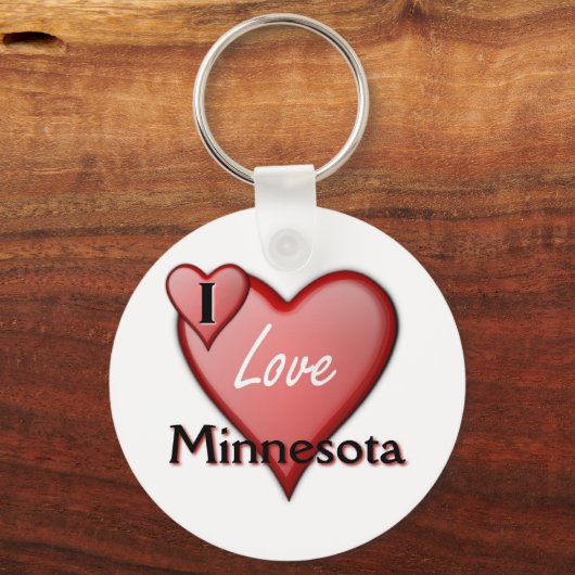 I Love Minnesota Sleutelhanger (Voorkant)
