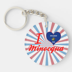 I Love Minocqua, Wisconsin Sleutelhanger