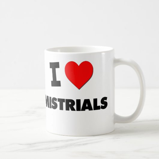 I Love Mistrials Koffiemok (Rechts)
