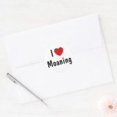 I Love Moaning Ronde Sticker (Envelop)
