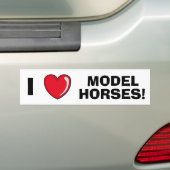 I Love Model Horses Bumpersticker (Op auto)