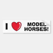 I Love Model Horses Bumpersticker (Voorkant)