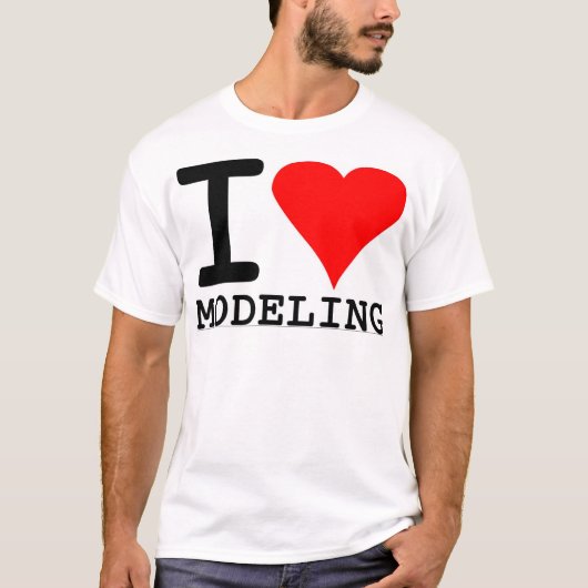 I Love Modelling T-shirt (Voorkant)