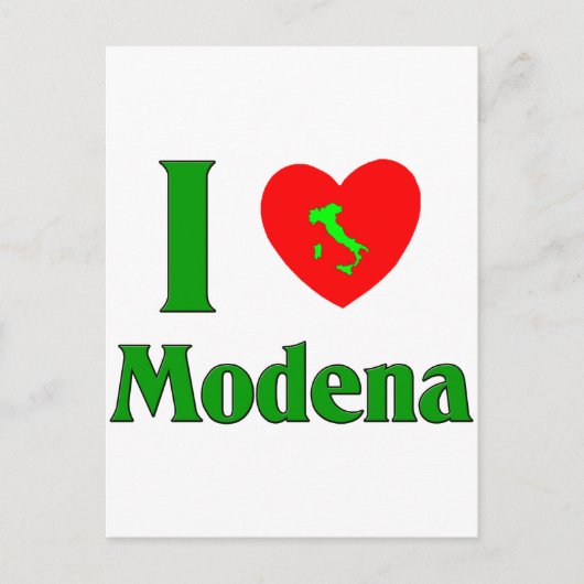 I Love Modena Italy Briefkaart (Voorkant)