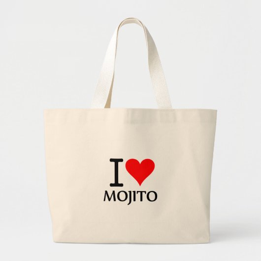 I Love Mojito 2 Grote Tote Bag (Voorkant)