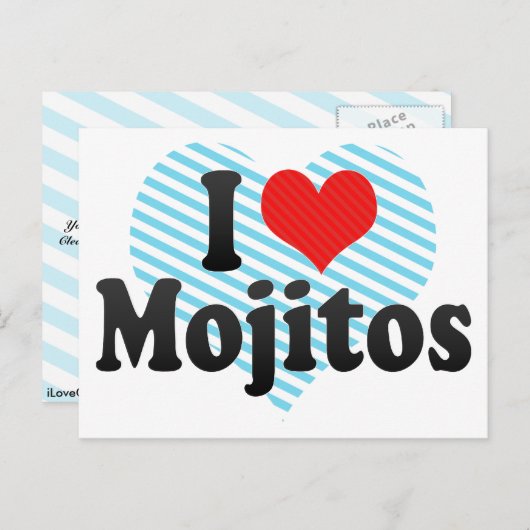 I Love Mojitos Briefkaart (Voorkant / Achterkant)