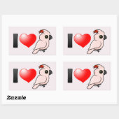 I Love Moluccan Cockatoos Rechthoekige Sticker (Vel)