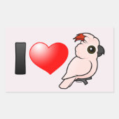 I Love Moluccan Cockatoos Rechthoekige Sticker (Voorkant)