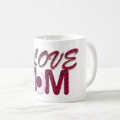 I Love Mom Egg Funny T-Shirt – Schattigee Minimaal Koffiemok (Voorkant rechts)