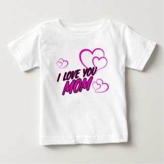 I Love Mom" Kids T-Shirt - Cute Heart Design Toddl