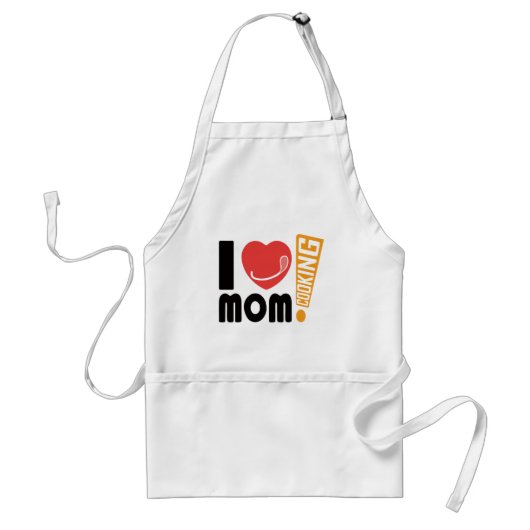 i love mom standaard schort (Voorkant)