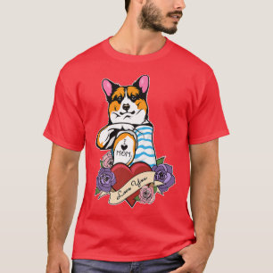 I Love Mom Tattoo Design I Grappige Welshe Corgi M T-shirt