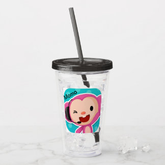 I Love Momo Monkey Acrylic Tumbler Acryl Drinkbeker