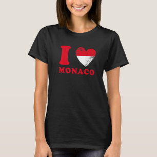 I Love Monaco Drapeau en forme de coeur Monaco 1 T-shirt