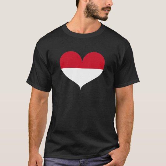 I Love Monaco Flag T-shirt (Voorkant)