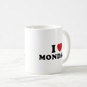 I Love Mondays Coffee Mok (Voorkant rechts)