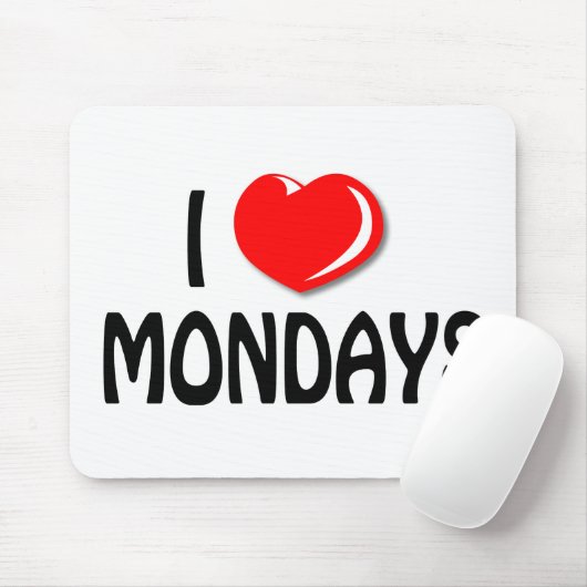 I Love Mondays Mousepad Muismat (Met muis)