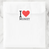 I love Monet Vierkante Sticker (Tas)