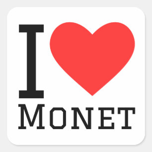 I love Monet Vierkante Sticker
