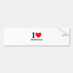 I Love Mongolia Bumpersticker
