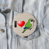 I Love Monk Parakeets Ronde Button 4,0 Cm (In situ)