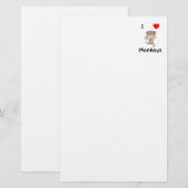 I Love Monkeys (2) Briefpapier (Voorkant / Achterkant)